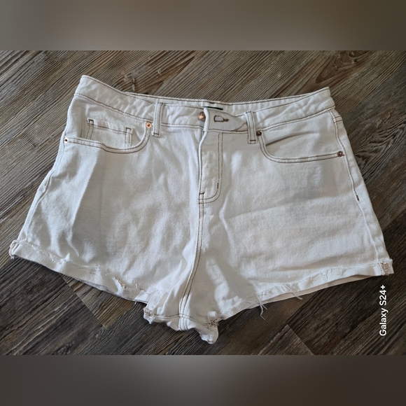 wild fable Pants - wild fable White Denim Cutoff Shorts